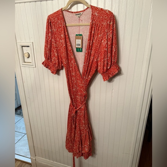 NWT Boden Abstract Pattern Wrap Dress 12R - Picture 1 of 6